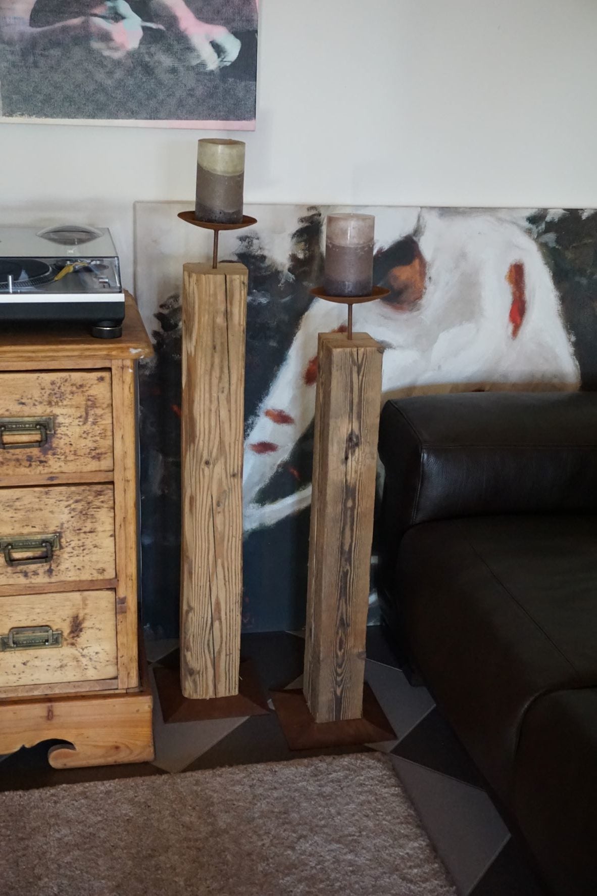 Holz-Kerzenständer