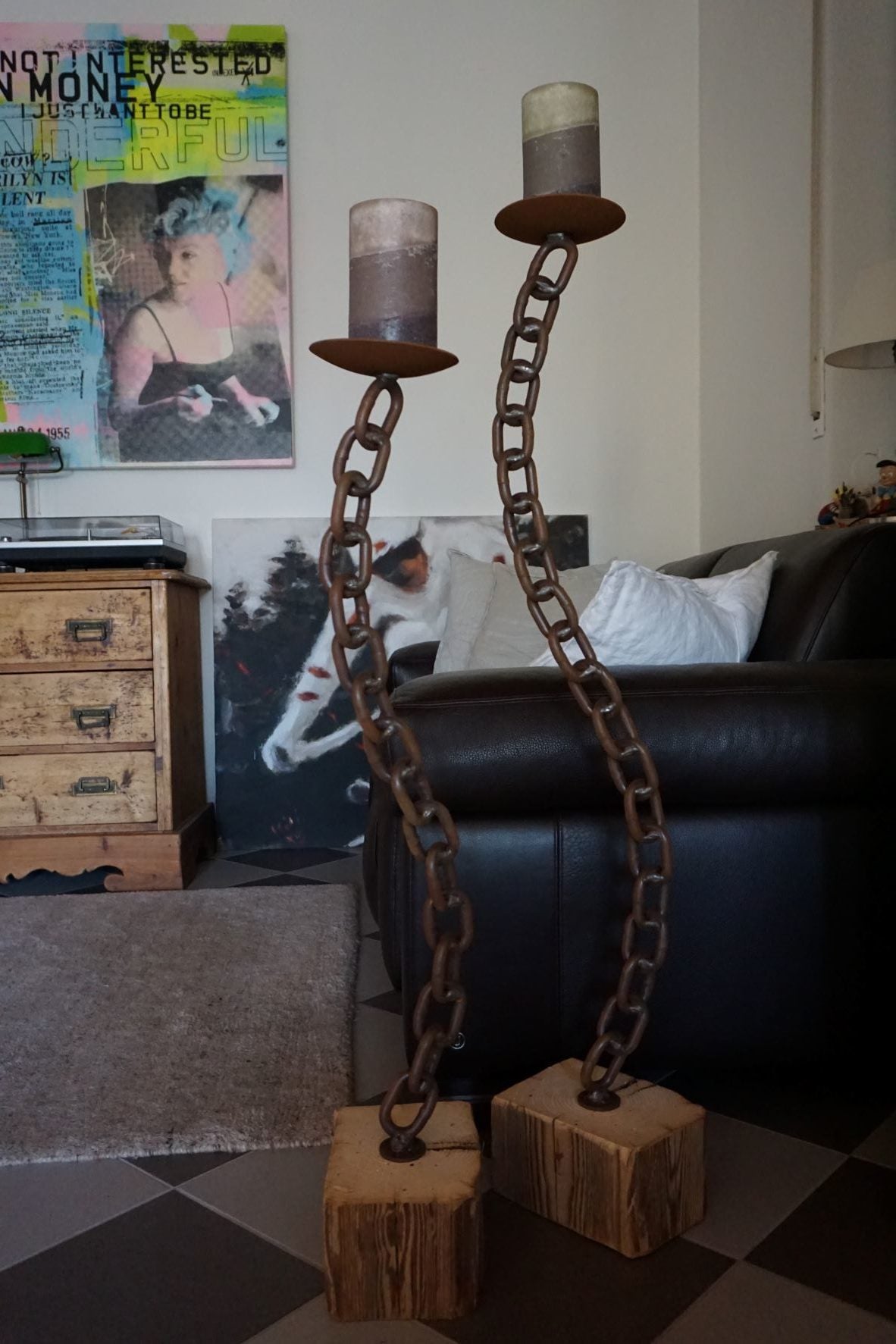 Candle Holder "Chain-Curved"