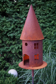 Deko-Vogelhaus rund