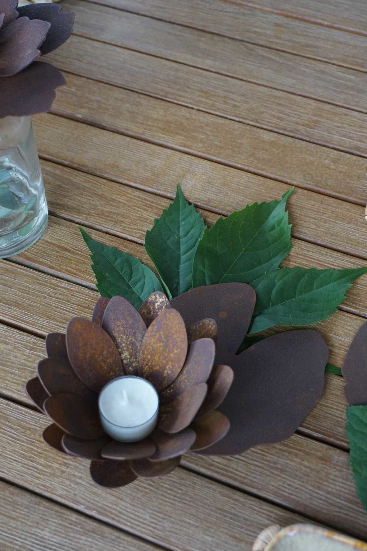 Fleur de nénuphar sur une feuille