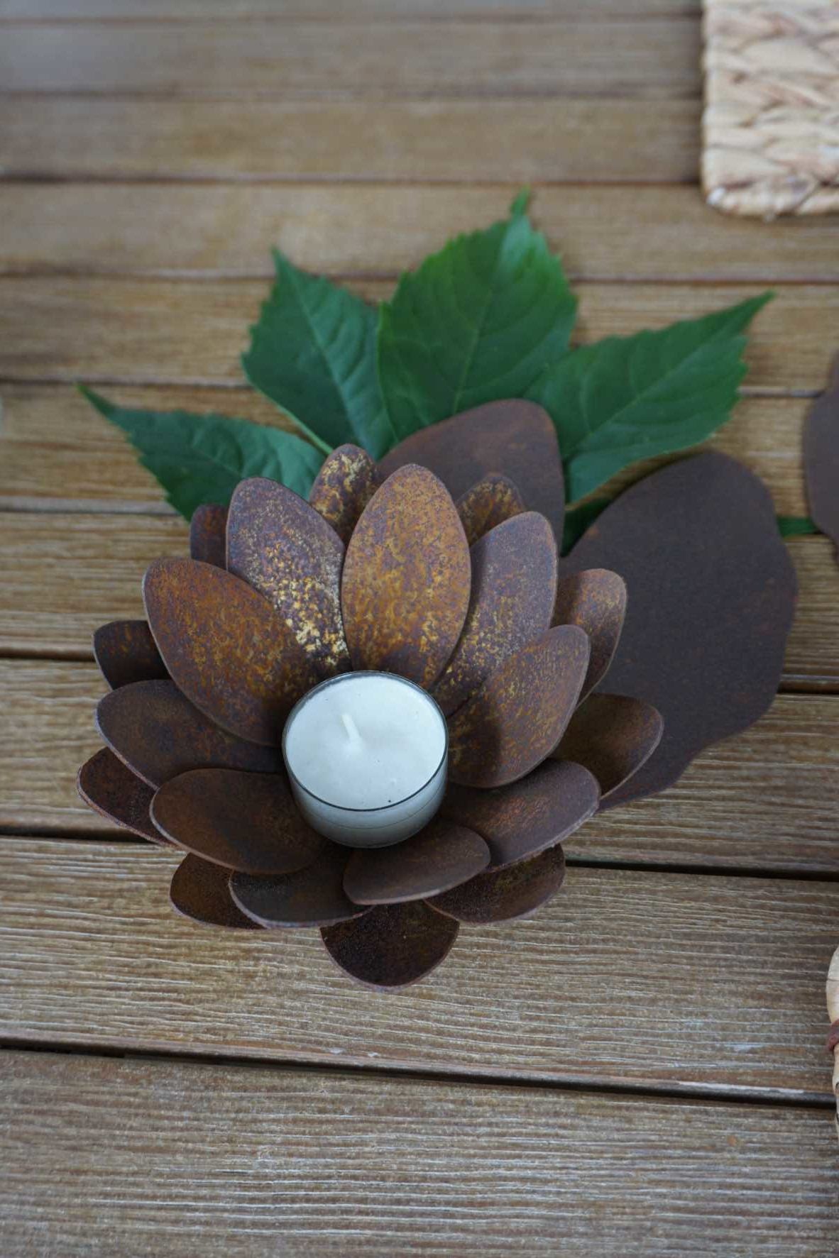 Fleur de nénuphar sur une feuille