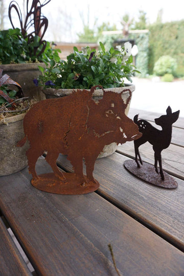 Wild boar on a base plate