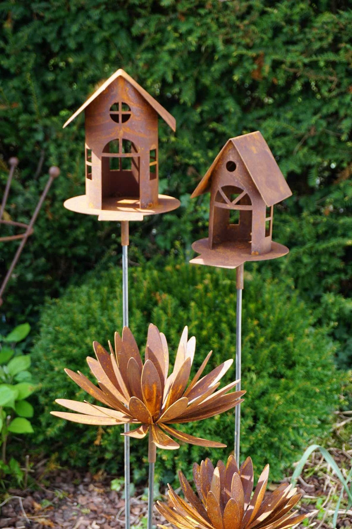 Edelrost Futterhäuser Garten Deko