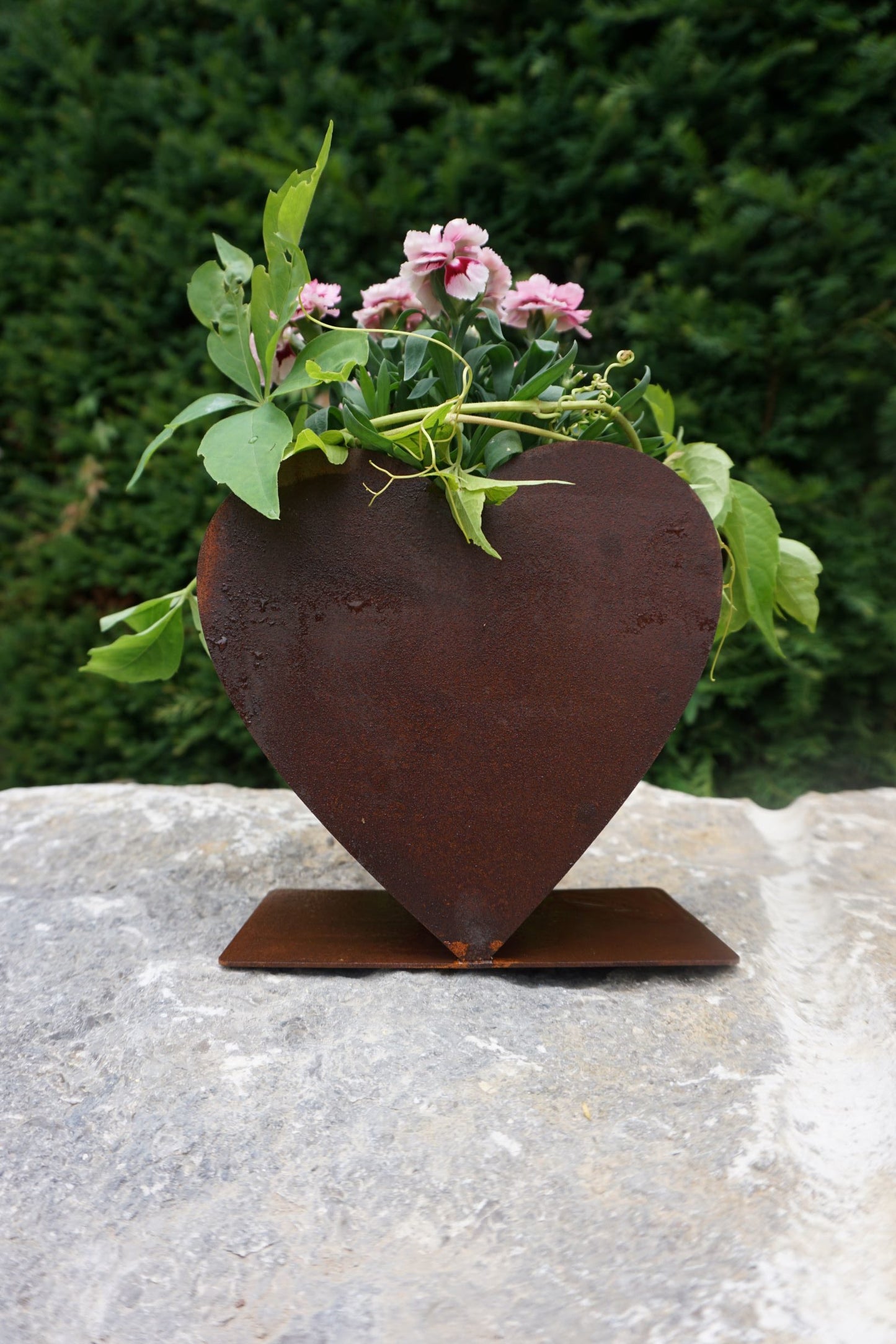 Edelrost Herz doppelt zum Befüllen Haus und Garten Deko