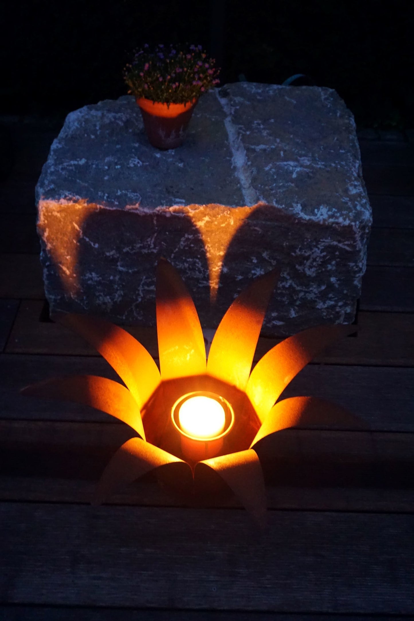 Edelrost Feuerblume Gartendeko Feuerschale