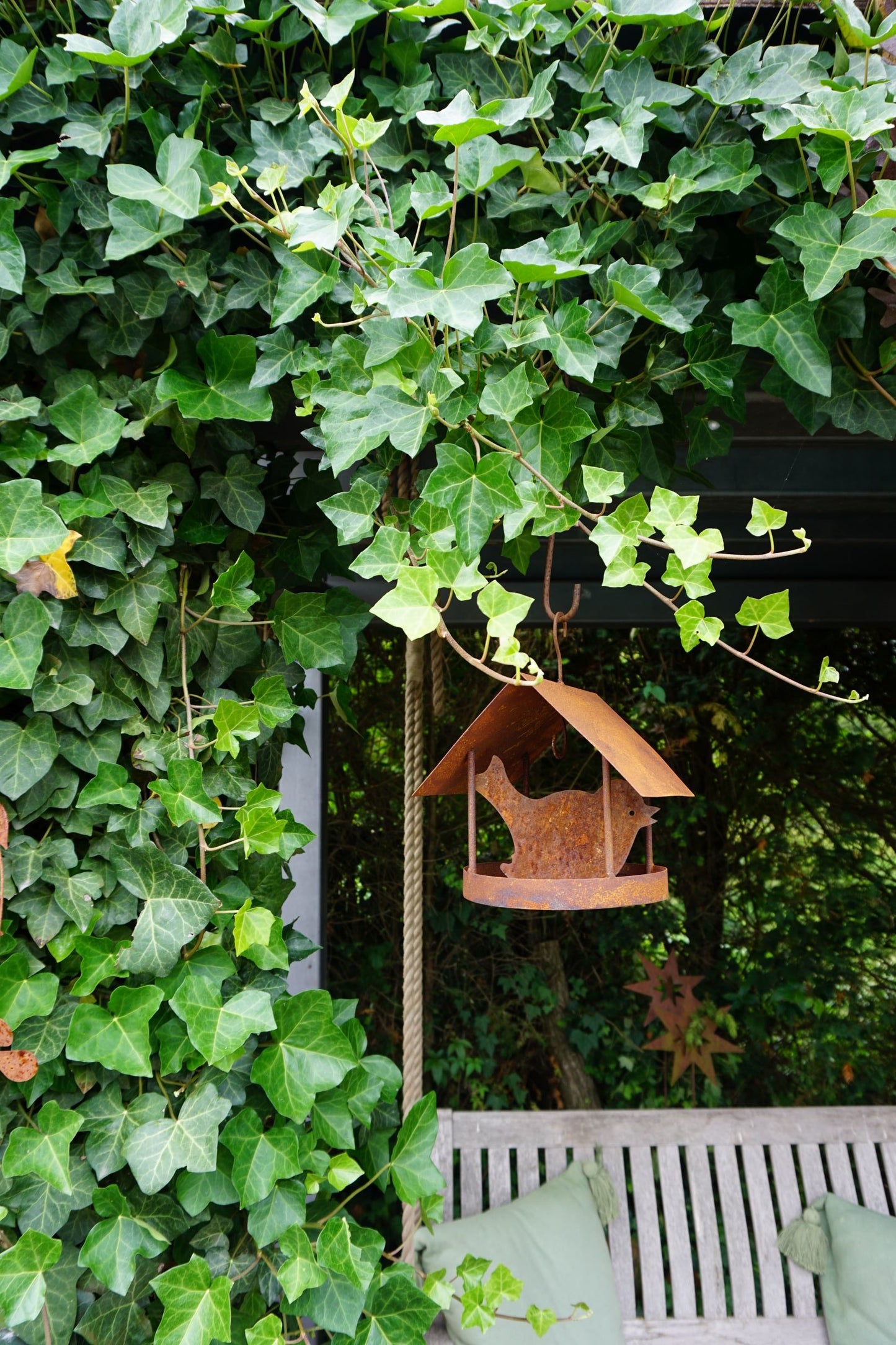 Edelrost Vogelhaus Deluxe eckig