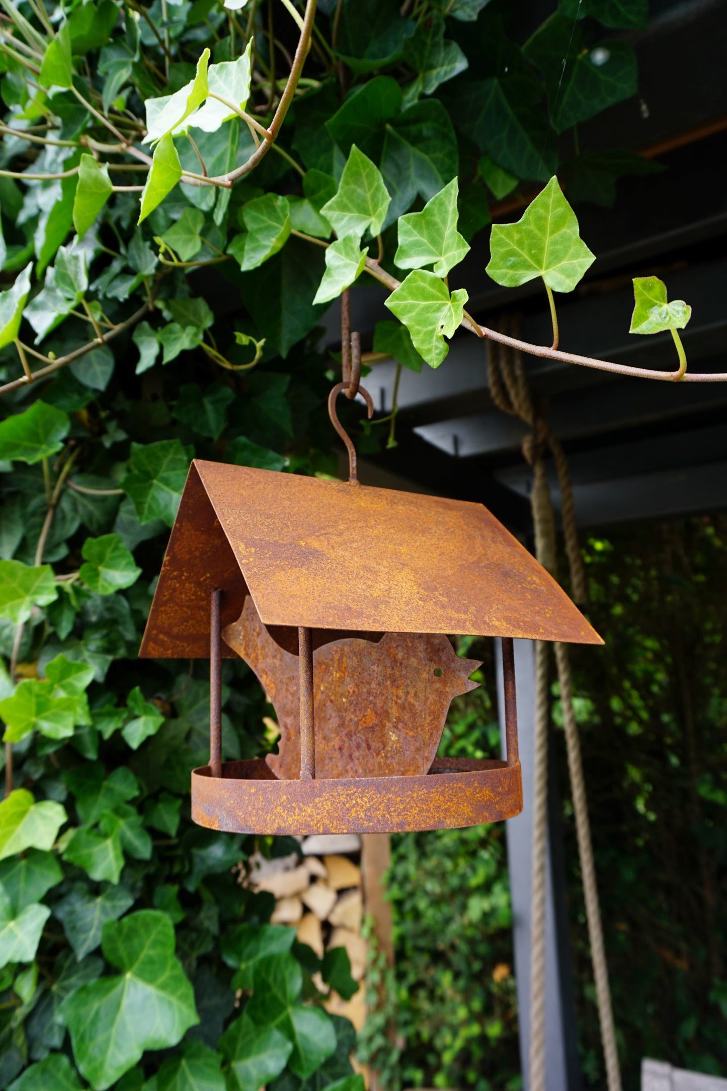 Edelrost Vogelhaus Deluxe eckig