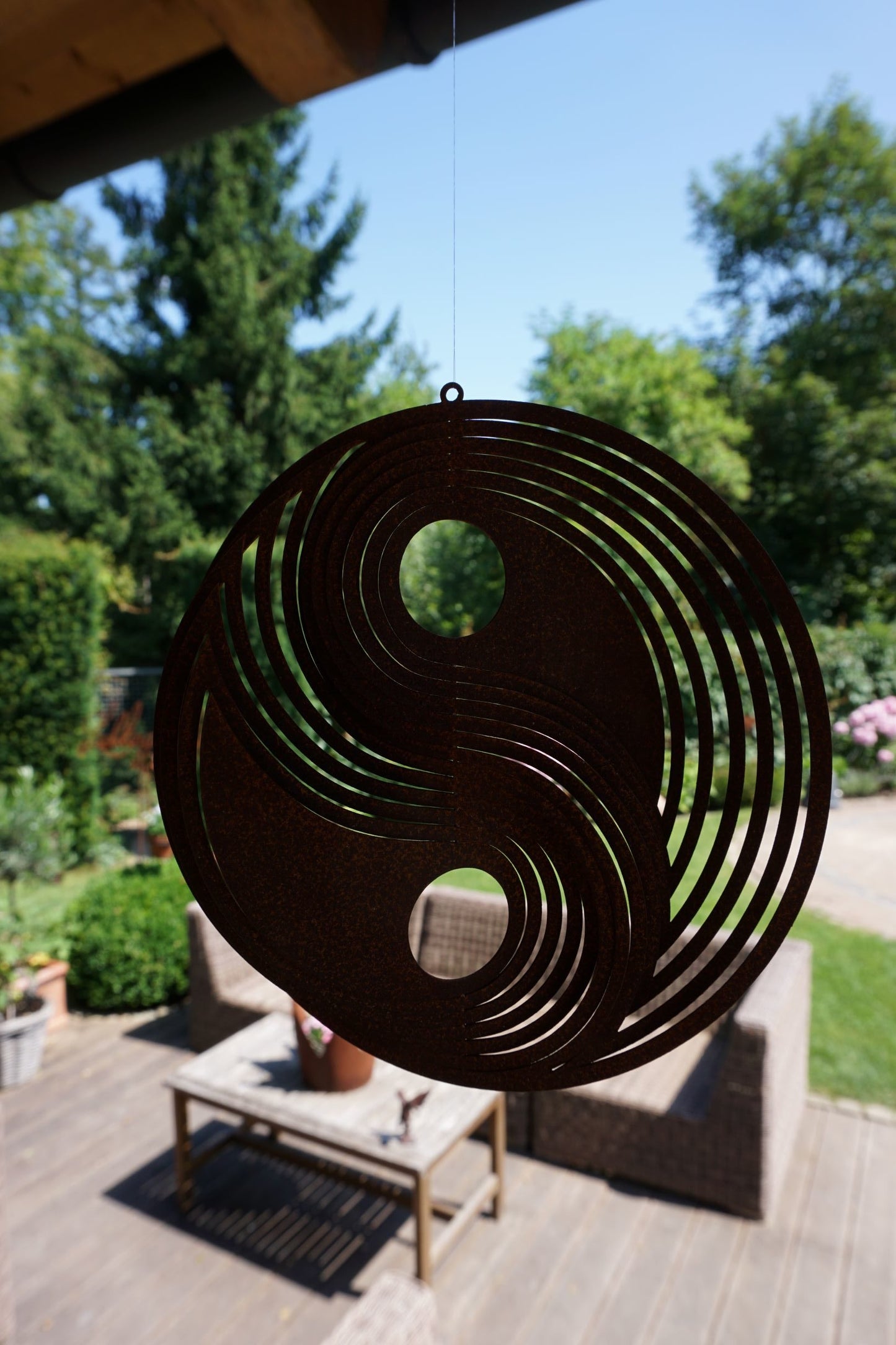 Windspiel Yin Yang Edelrost Vintage One