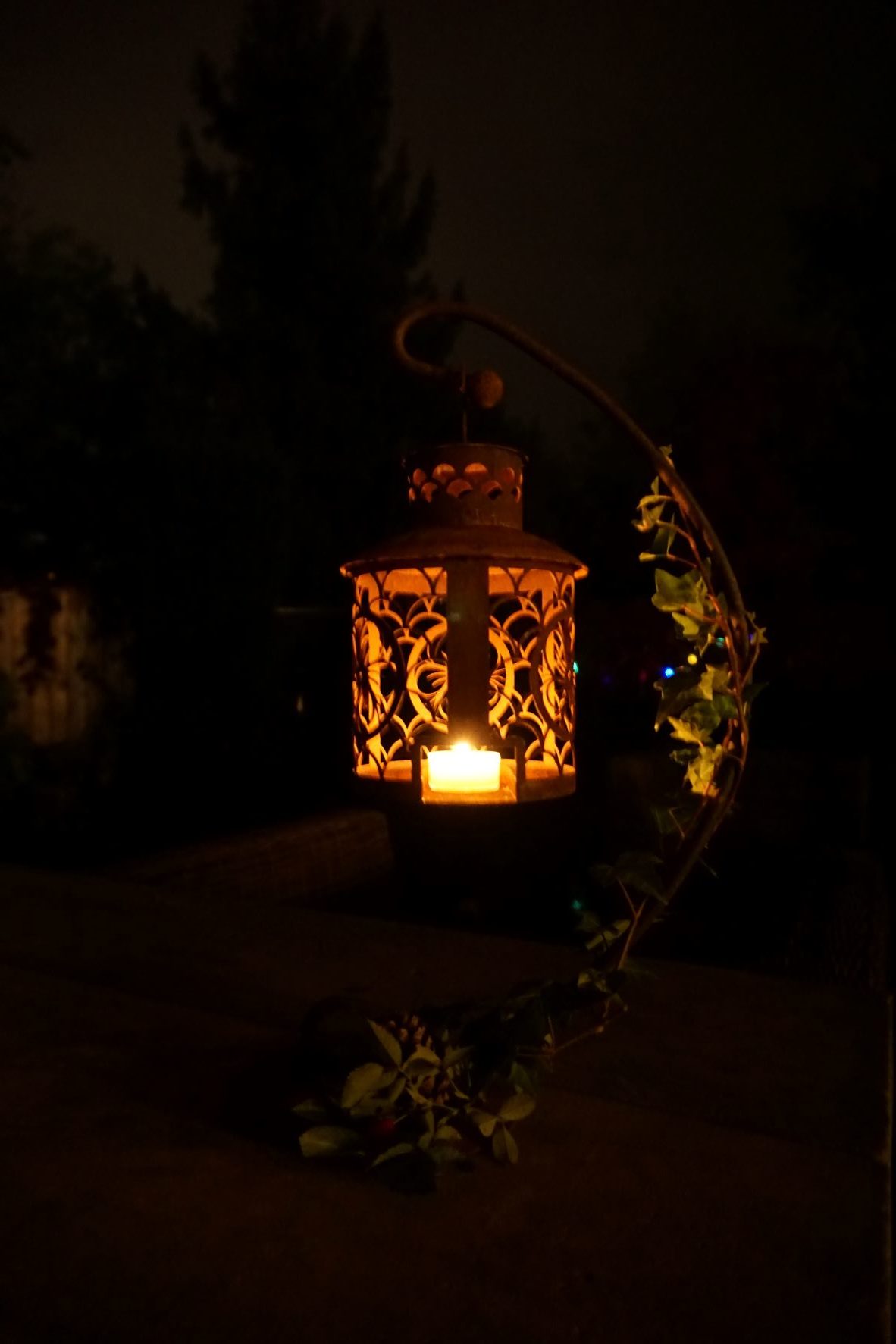 Filigree rust lantern