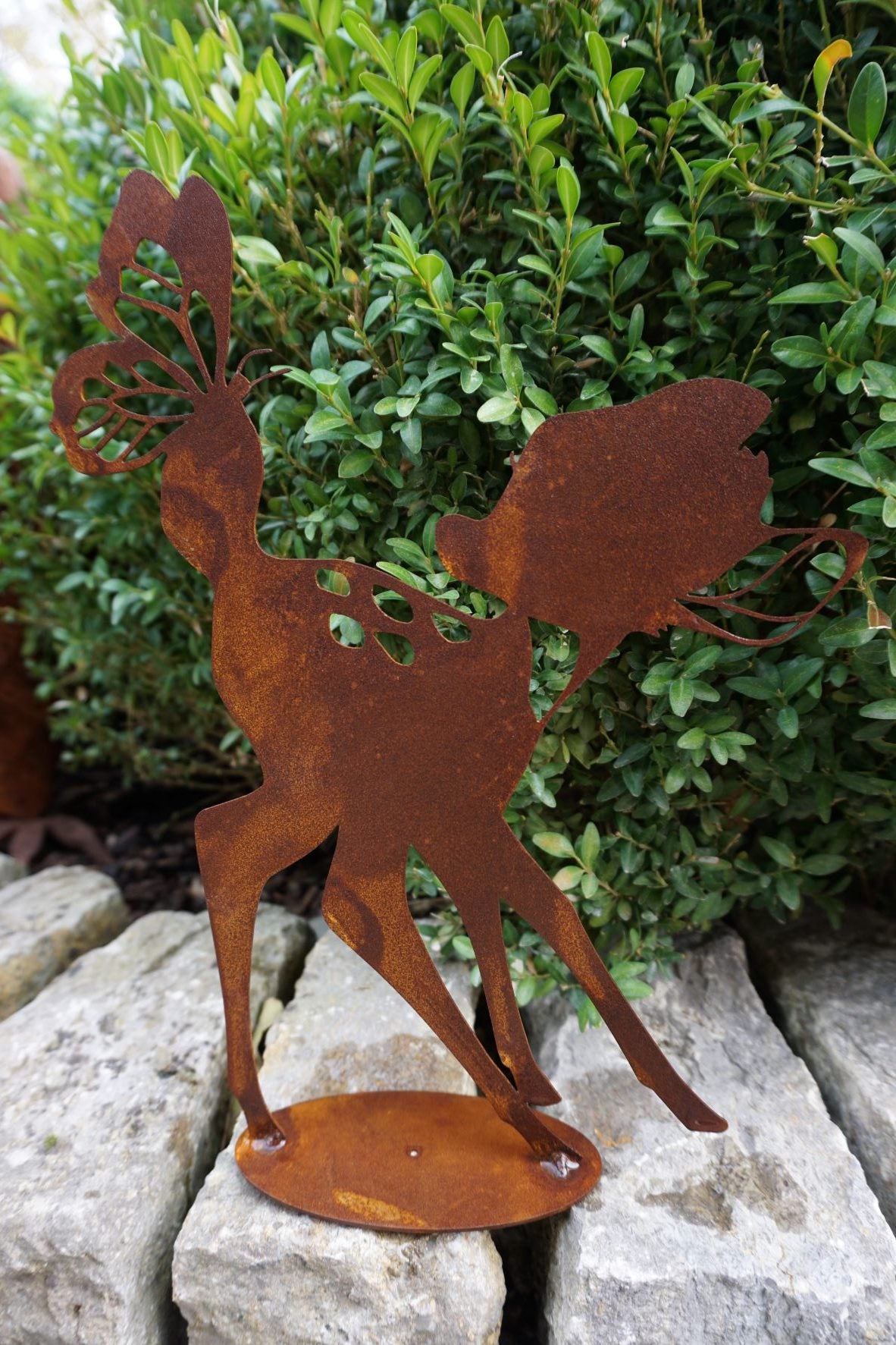 Fawn with butterfly