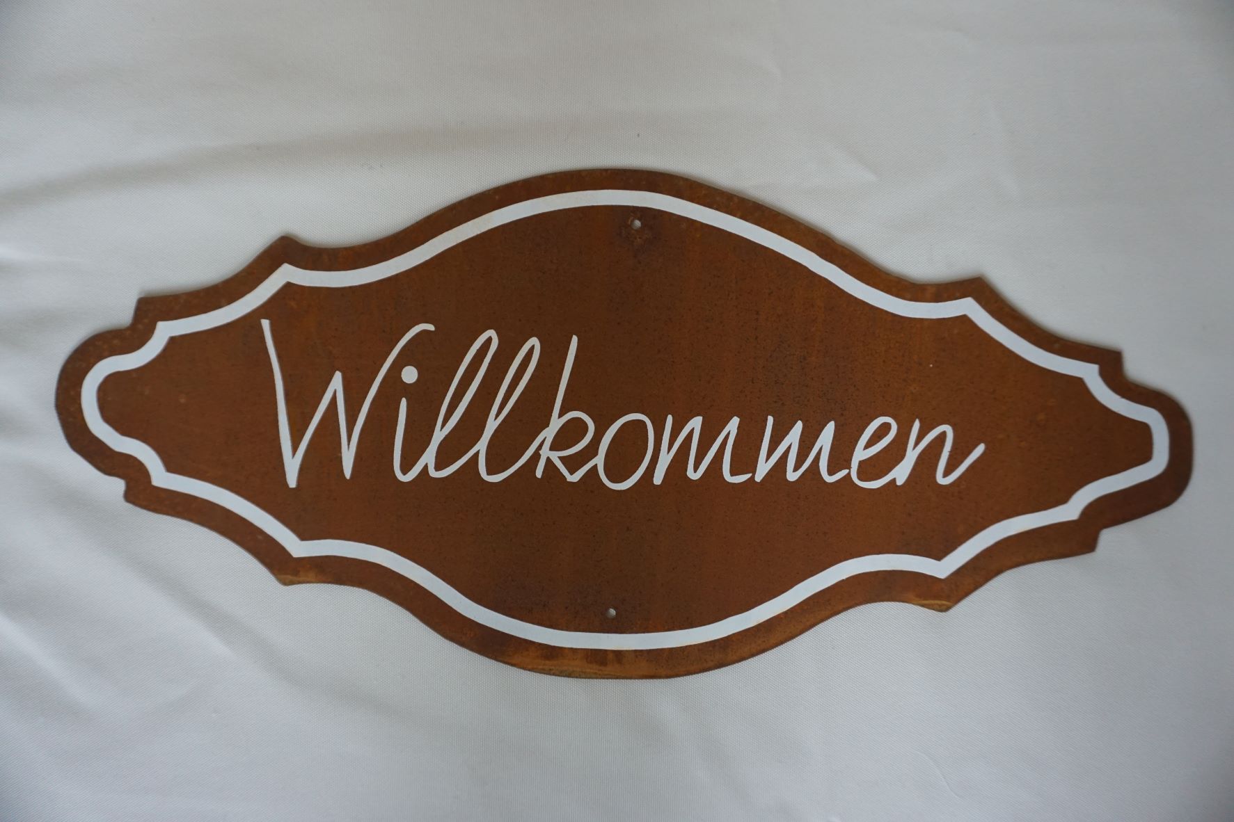 Antikschild "WILLKOMMEN"