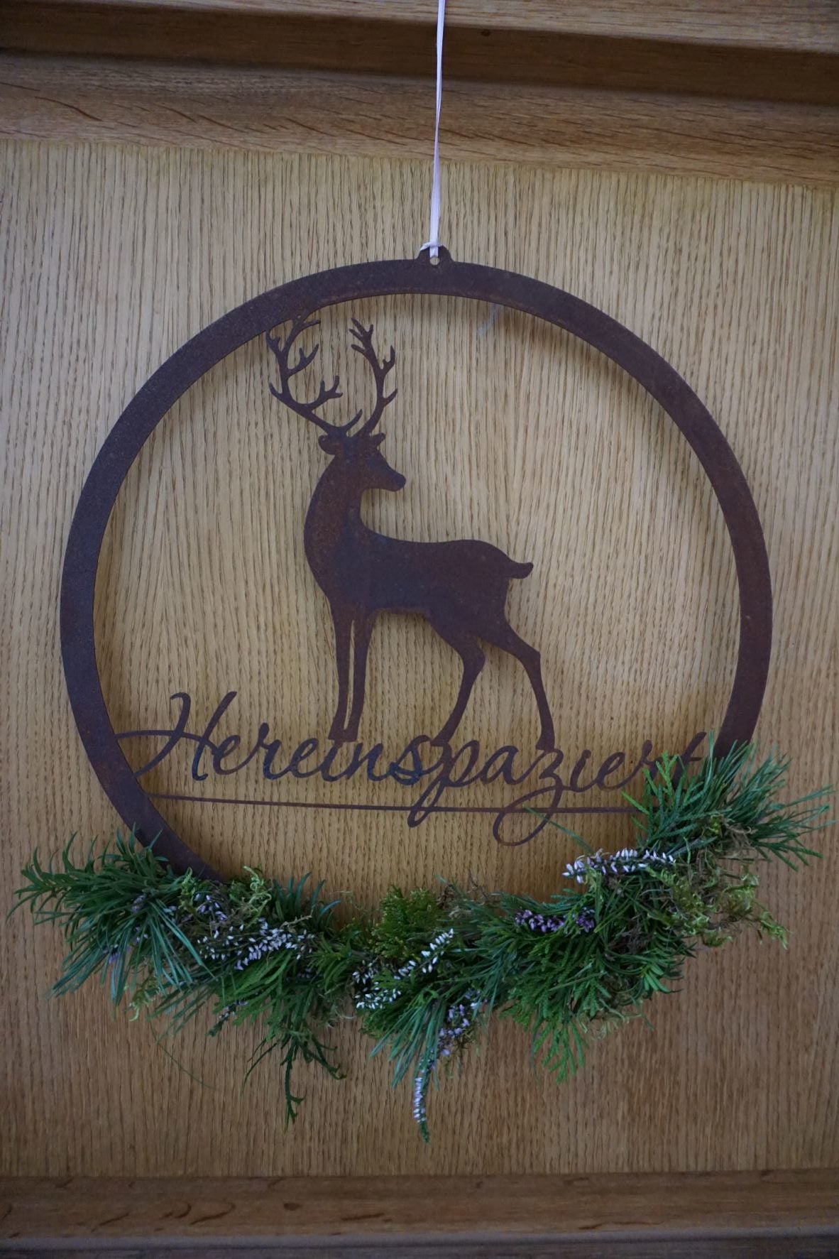 Edelrost Hirsch Hereinspaziert