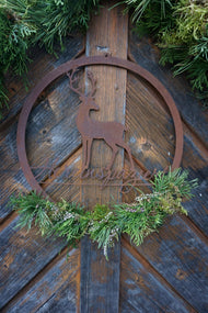 Edelrostschild Hirsch "Hereinspaziert"