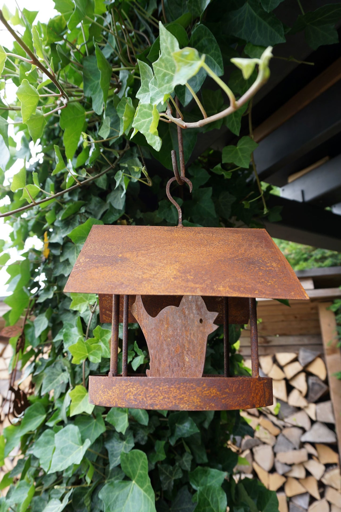 Edelrost Vogelhaus Deluxe eckig