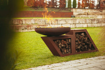 Barbecue au charbon de bois - Moderne - avec plancha
