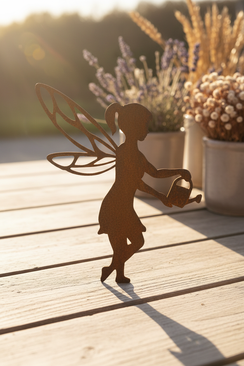 Fée jardinière avec arrosoir