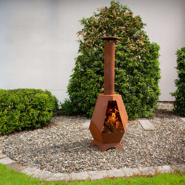 Feuerstelle Edelrost -Gartenkamin-