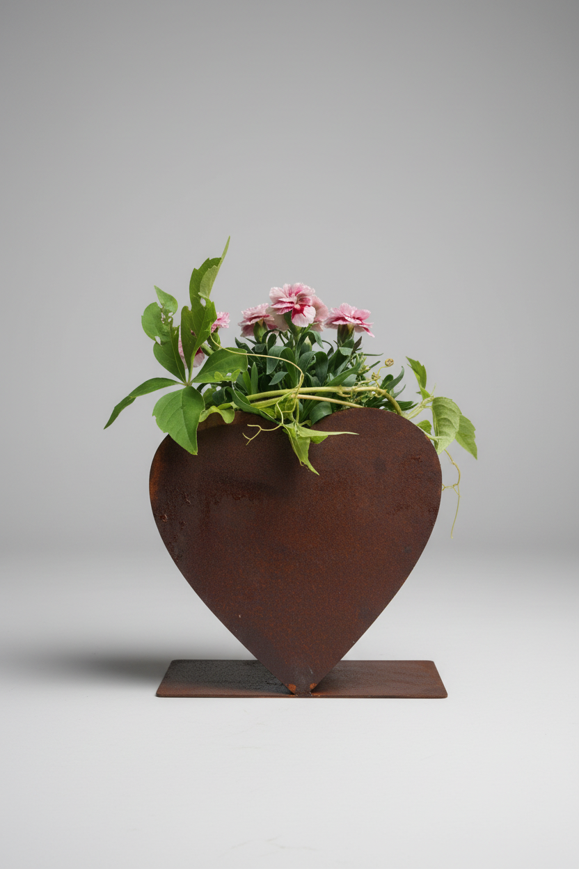 Patina Planter Heart small