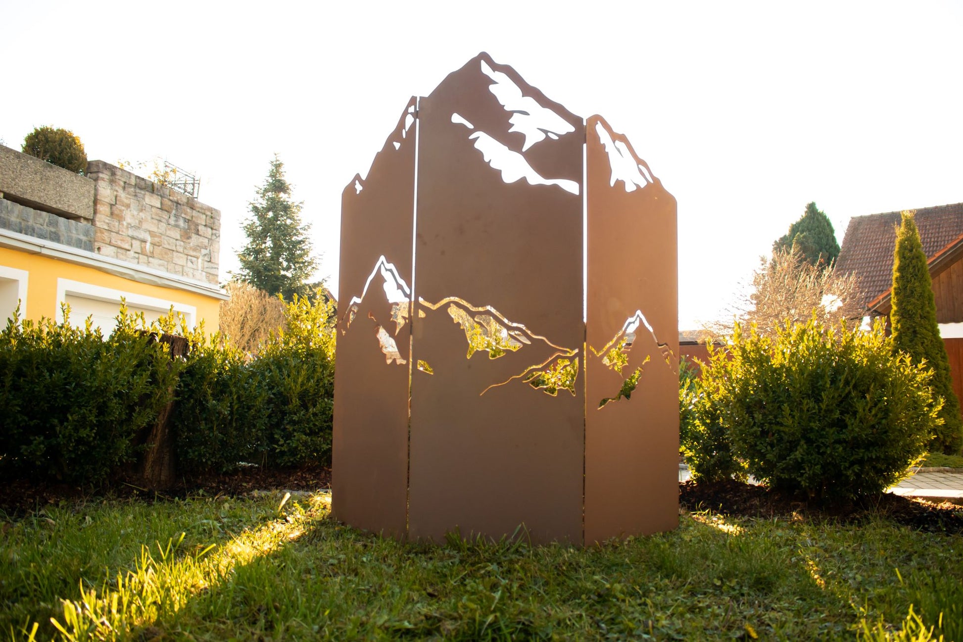 Sichtschutzelement Raumteiler "Berge"