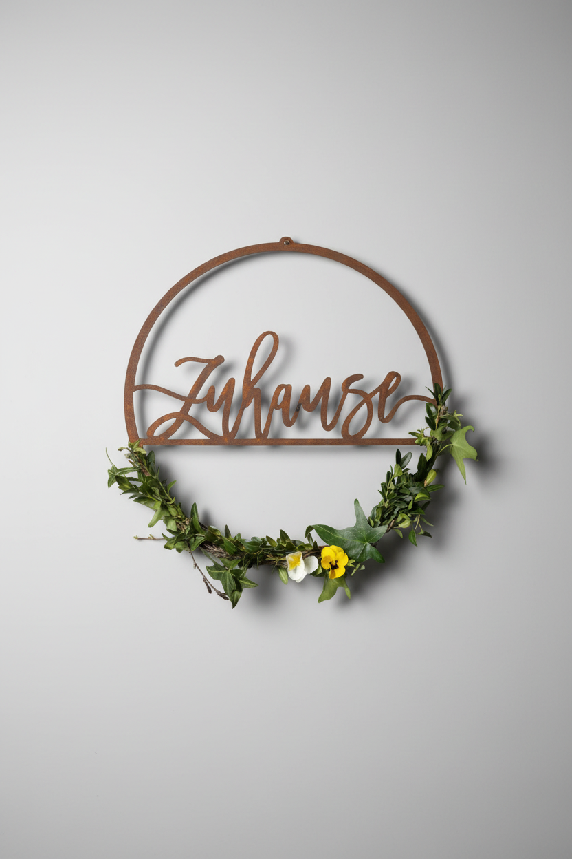 Schild "Zuhause" zum Hängen
