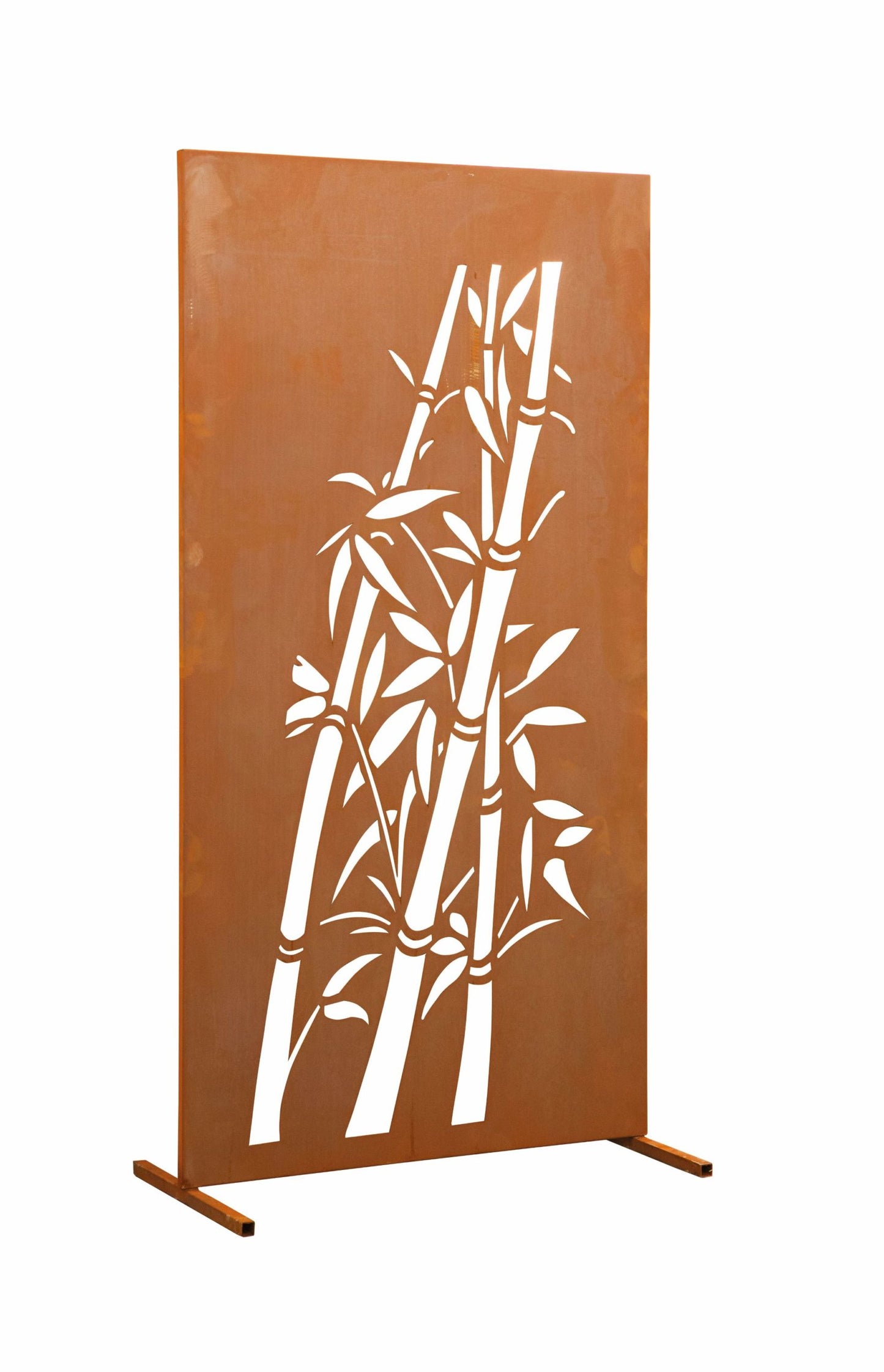 Corten Steel Privacy Screen - Bamboo -