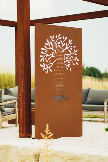 Panneau brise-vue en acier Corten - Famille -