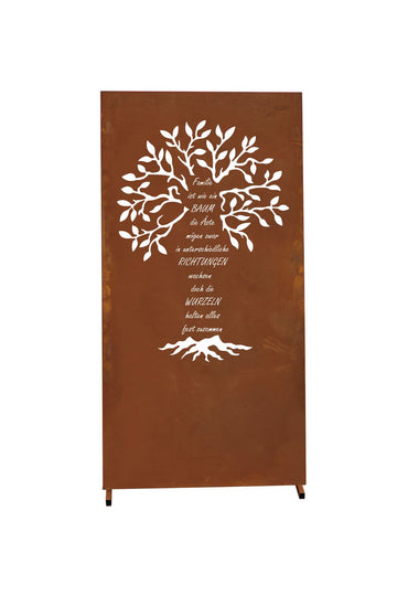 Panneau brise-vue en acier Corten - Famille -
