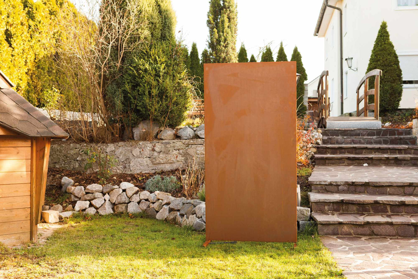 Corten Steel Privacy Screen - Neutral -