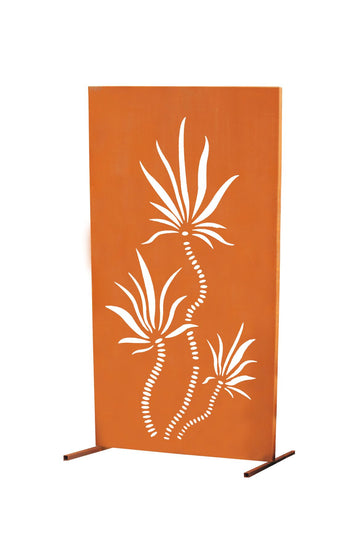 Panneau brise-vue en acier Corten - Palmier -