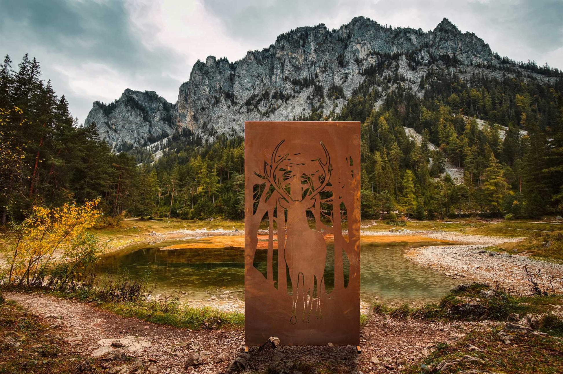 Corten Steel Privacy Screen - Forest -