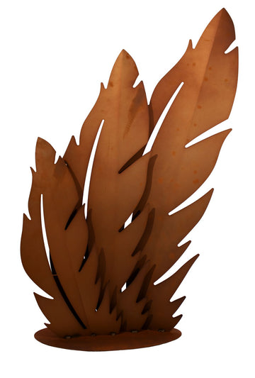 Sculpture en rouille noble - Plumes -