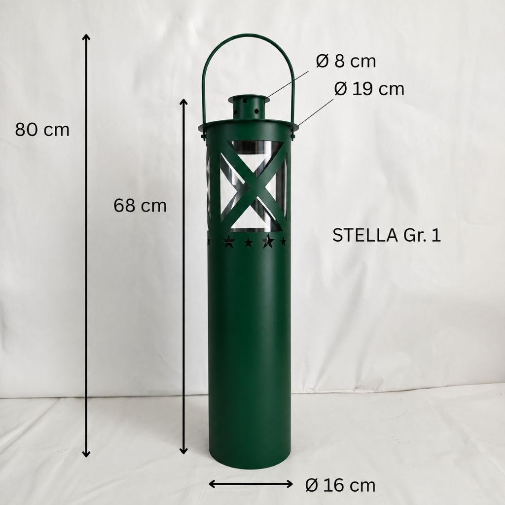 Laterne "Stella" moosgrün