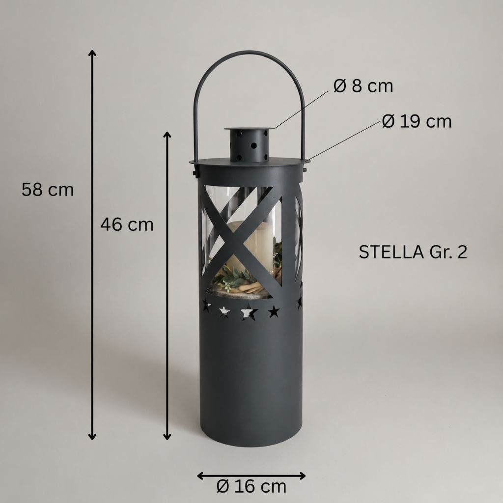 Laterne "Stella" anthrazit