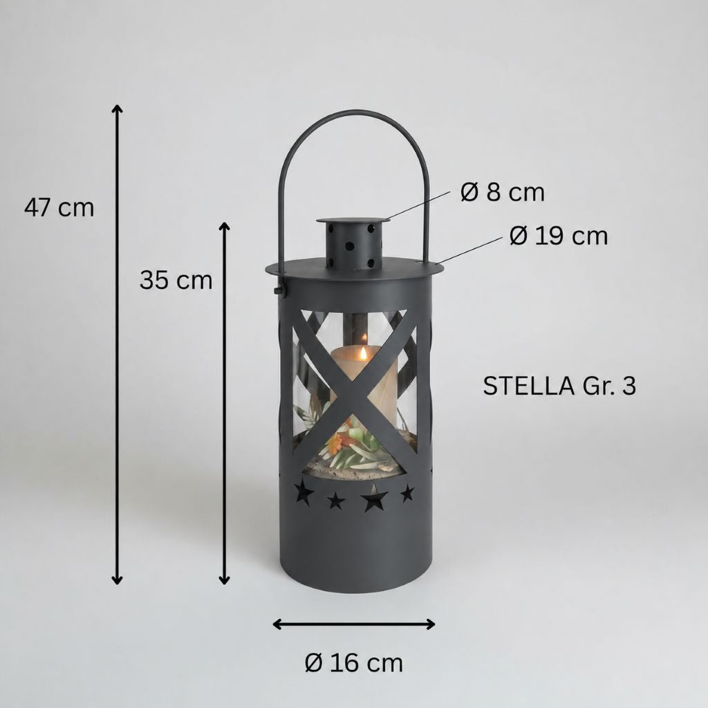 Laterne "Stella" anthrazit