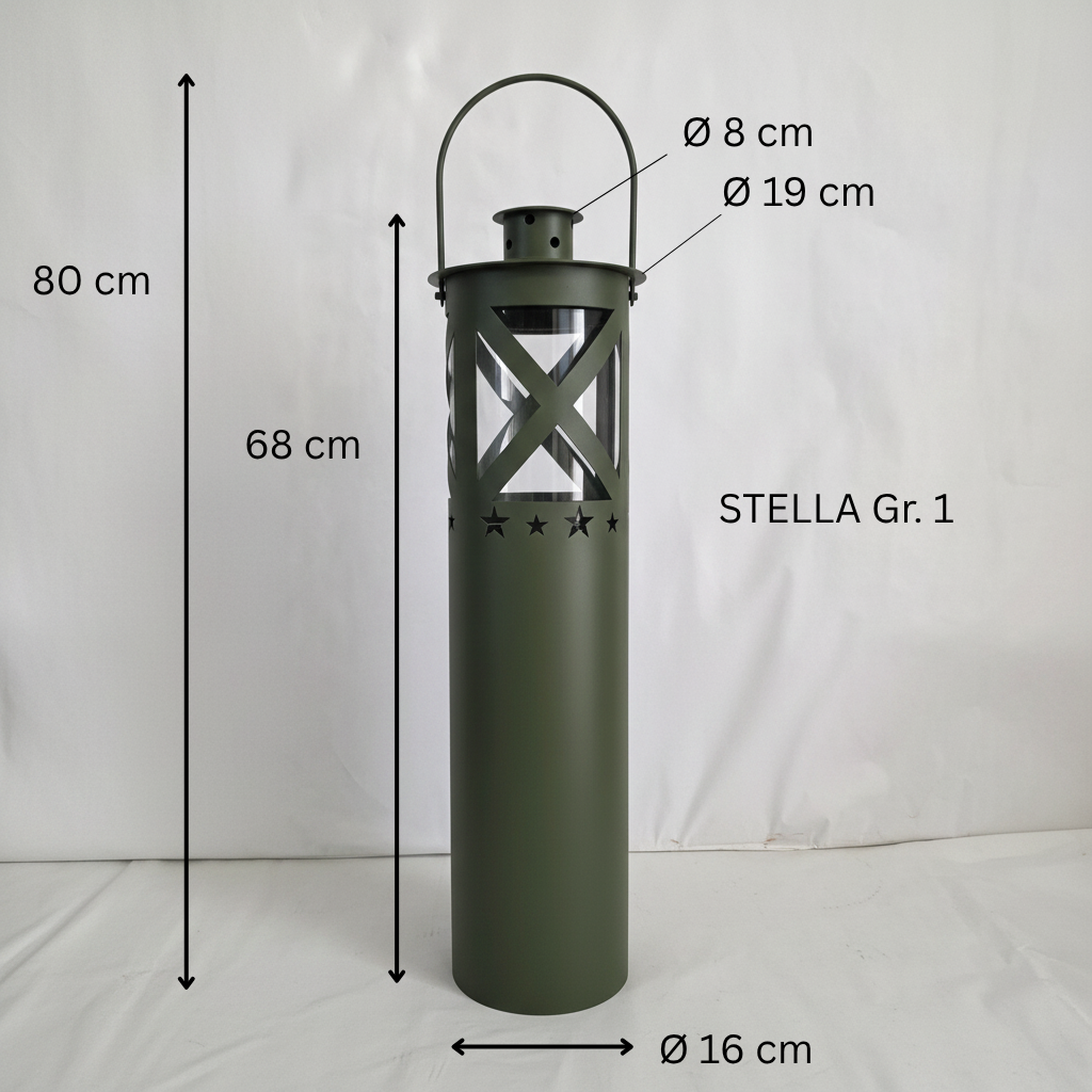 Laterne "Stella" olivegrün