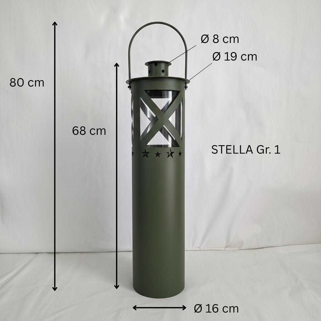 Laterne "Stella" olivgrün