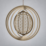 Windspiel "Blume des Lebens" graubeige