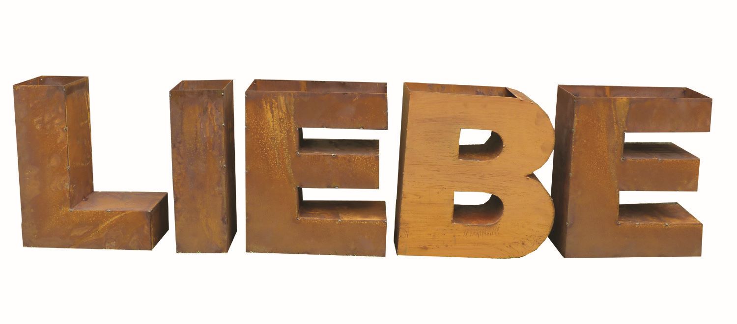 Schriftzug -LIEBE- zum Bepflanzen