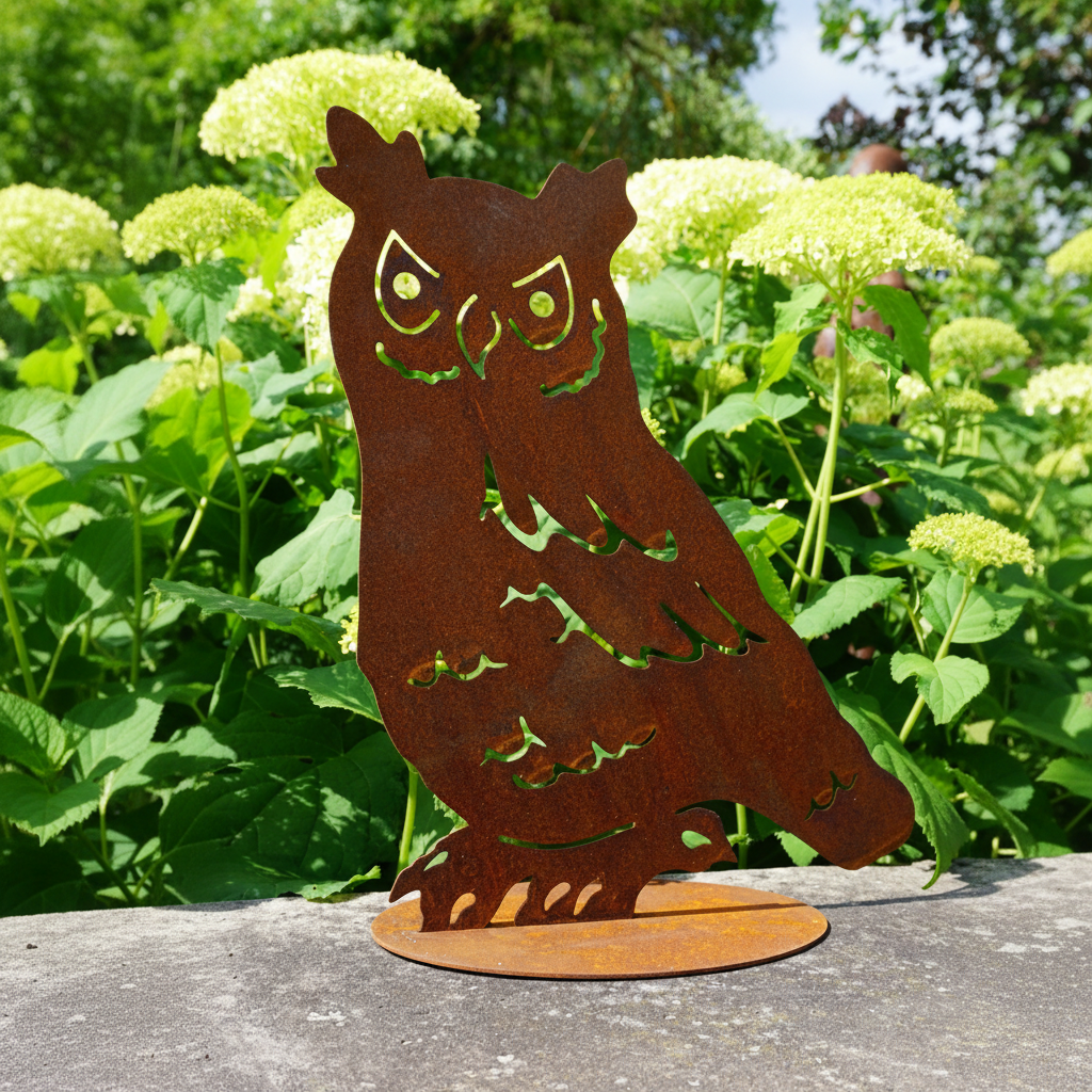 Noble Rust Decorative Owl Figurine