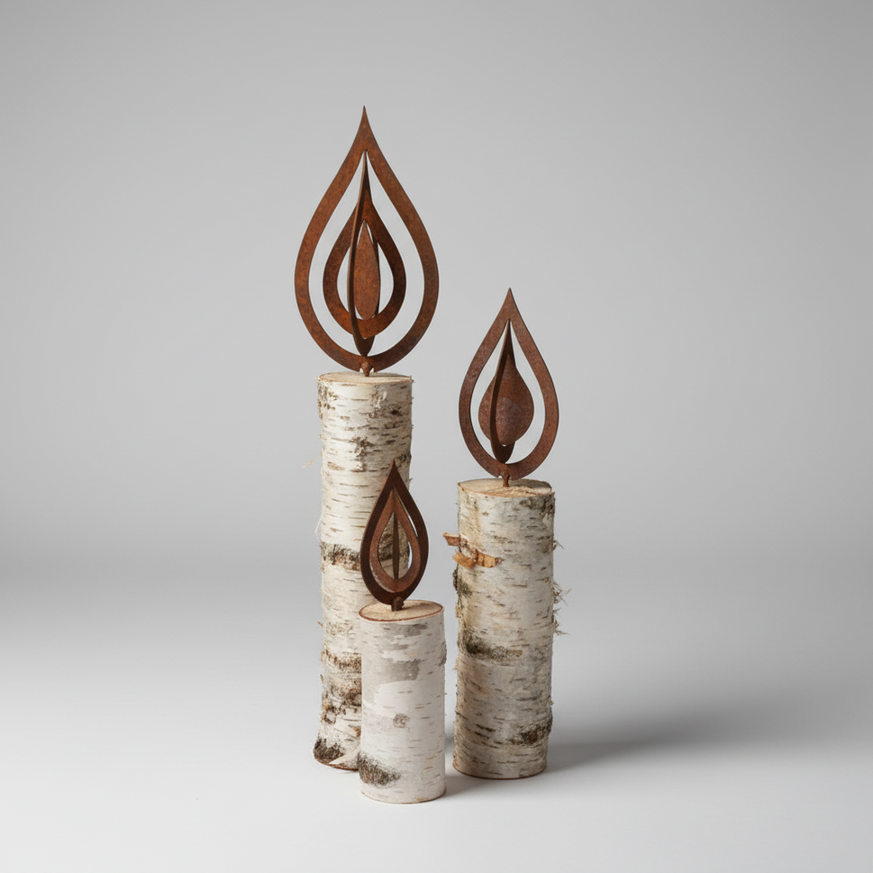 Edelrost Flammen 3er Set