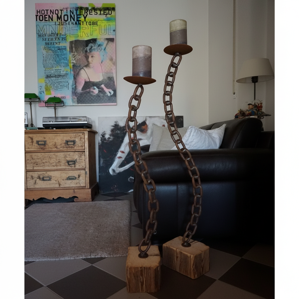 Kerzenständer Kette-geschwungen