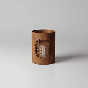 "Flower of Life" Hurricane Lamp, Large